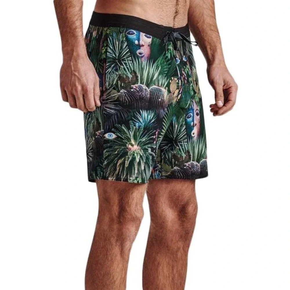 ROARK MEN'S CHILLER JARDIN OASIS 17”Boardshorts Size 28 Swimwear Resortwear